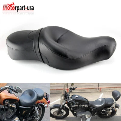 Asiento de pasajero conductor 2-up para Harley Sportster XL 883 1200 48 72 2004-21 Foto 1 de 4