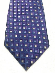 GEOFFREY BEENE MENS TIE PURPLE WITH BLUE AND GOLD 3.5 X 60 - Picture 1 of 4