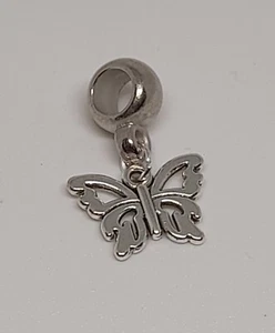 Charm Ciondolo per Braccialr Pendente Farfalla Silver Tono Argento  - Foto 1 di 2