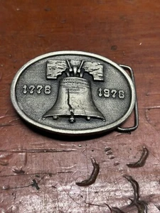 VTG Liberty Bell 1776-1976 Ring Independence 1970s Belt Buckle Buckle - Picture 1 of 4