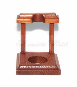 HAND CARVED WOODEN STAND / RACK / HOLDER for Tobacco Smoking Pipe *Arch Wood* - Picture 1 of 4