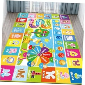 Kids Rug,ABC Educational Rug Mat for Kids Room, Kids Rug for 78.7 X 59 INCH - Picture 1 of 8
