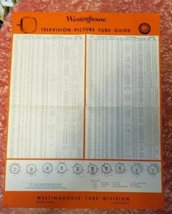 Vintage Westinghouse Television Tube Reference Guide Hamilton Ontario Canada - Picture 1 of 5