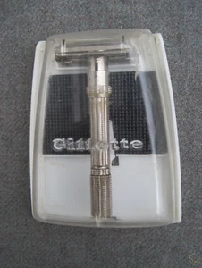 MAQUINILLA DE AFEITAR DE SEGURIDAD AJUSTABLE GILLETTE 1966 DE COLECCIÓN DELGADA (?) CÓDIGO DE FECHA L4 con CAJA? - Imagen 1 de 22