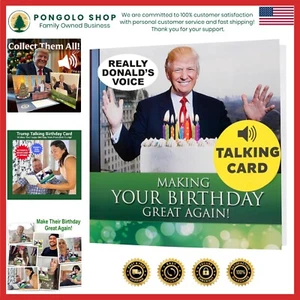 Memorable Trump Voice Birthday Card - Humorous Gift for All Political Views - Picture 1 of 7