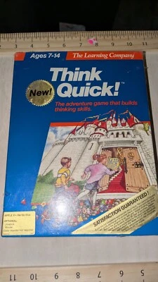 Apple II + /llc/llgs Learning Company's Think Quick! . Unopened. NOS - Image 1 of 4
