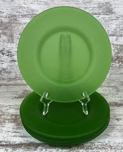 5 platos de postre para ensalada Sonoma Kelly verde texturizado vidrio de mar esmerilado de 8 1/4" - Imagen 1 de 10