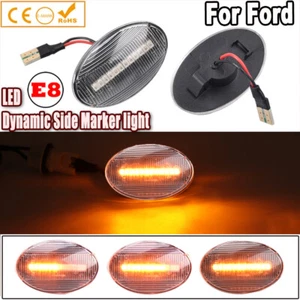 Clear For Ford Fiesta MK3 MK4 1989-1999 2000 2001 LED Dynamic Side Marker Light - Bild 1 von 12