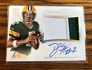 2015 Panini National Treasures Black 14/25 Brett Hundley #RMSR-BH Auto RC - Picture 1 of 2