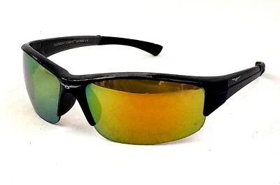Element Eight Sunglasses Unisex Adult Wrap Around Black 1990s Sport Sun Glasses - Image 1 of 4