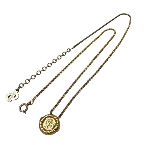 Collana Christian Dior CD Logo Cerchio Oro Autentica Donna
