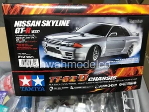 Tamiya 58651 1/10 RC Car TT02-D Drift Chassis Nissan Skyline GT-R R32 (No ESC) - Picture 1 of 1