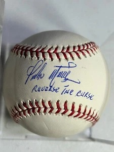 Pedro Martinez Signed Auto Rawlings MLB Baseball JSA COA "Reverse the Curse" - Picture 1 of 7