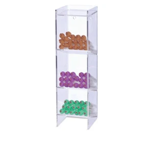 Estante de tubo de acrílico estrecho • 4,5""W x 5,25""D x 16""H 1 ea - Imagen 1 de 1