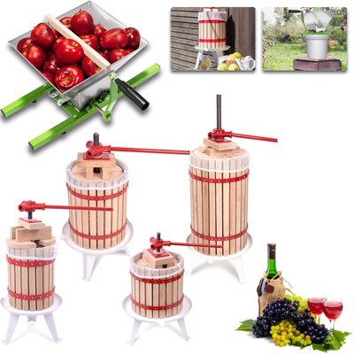 Wiltec Obstpresse UISEBRT 7L Obstmühle Traubenmühle Apfelpresse & 6L Obstpresse Obstpresse Manuell