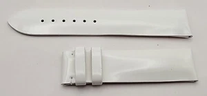 OEM New Camille Fournet Paris White Pat Leather watch strap 20/19mm 75+108mm - Picture 1 of 2