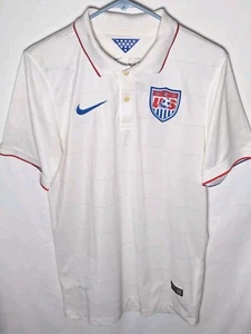 USA Nike US Fußball Herren Small World Cup Trikot Dri-Fit Polo weiß Y2k Olympics - Bild 1 von 5