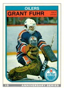 Grant Fuhr Edmonton Oilers #105 O-Pee-Chee 15 Anniversary 1992 NHL Hockey Card - Picture 1 of 2