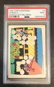 Double Dragon 1989 Topps Nintendo Scratch-Off PSA 9 come nuovo! Scheda Classificata #4 - Foto 1 di 2