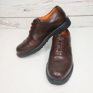 Timberland Mens Oxford Sz 8M Brown Leather Shoes Waterproof ACT 93073 - Picture 1 of 8