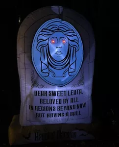 DISNEY Haunted Mansion Madame Leota Inflatable Talking. Sounds Bells Halloween - - Picture 1 of 5