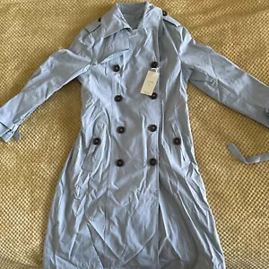 Ebossy Trench Coat Baby Blue Women’s - Large - Picture 1 of 12