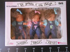 Bambola Set Tre gemelle una strega Gig Famosa RaiDue Rai trade Doll N80 - Imagen 1 de 2