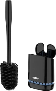 Toilet Brush and Holder, Durable and Flexible TPR Bristles Bowl Cleaning, 1 Pack - Picture 1 of 13