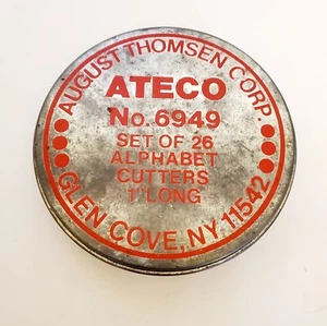Vintage August Thomsen Ateco #6949 Alphabet Cutter Set 26 letters made in Italy - Picture 1 of 5