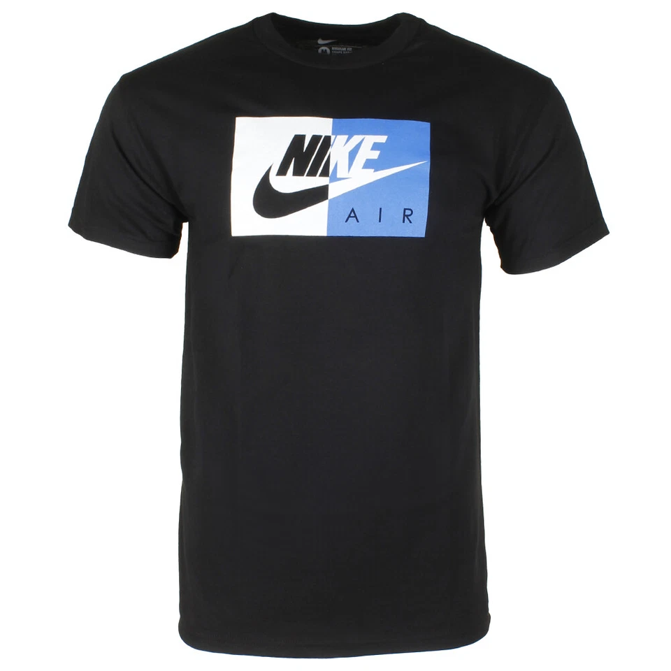 Camiseta deportiva para hombre Nike Air manga corta color bloqueado logotipo gimnasio gráfico Foto 1 de 4
