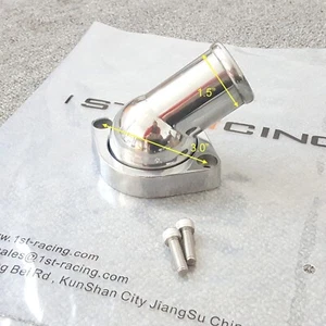 1.5" Water Neck Thermostat Housing 45 deg For LS1 LS2 LS3 LS7 LS9 LSA L76 L92 - Foto 1 di 6