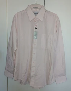 MODENA MEN'S PALE PINK COTTON/POLYESTER LS DRESS SHIRT-NWT-NICE - Picture 1 of 4