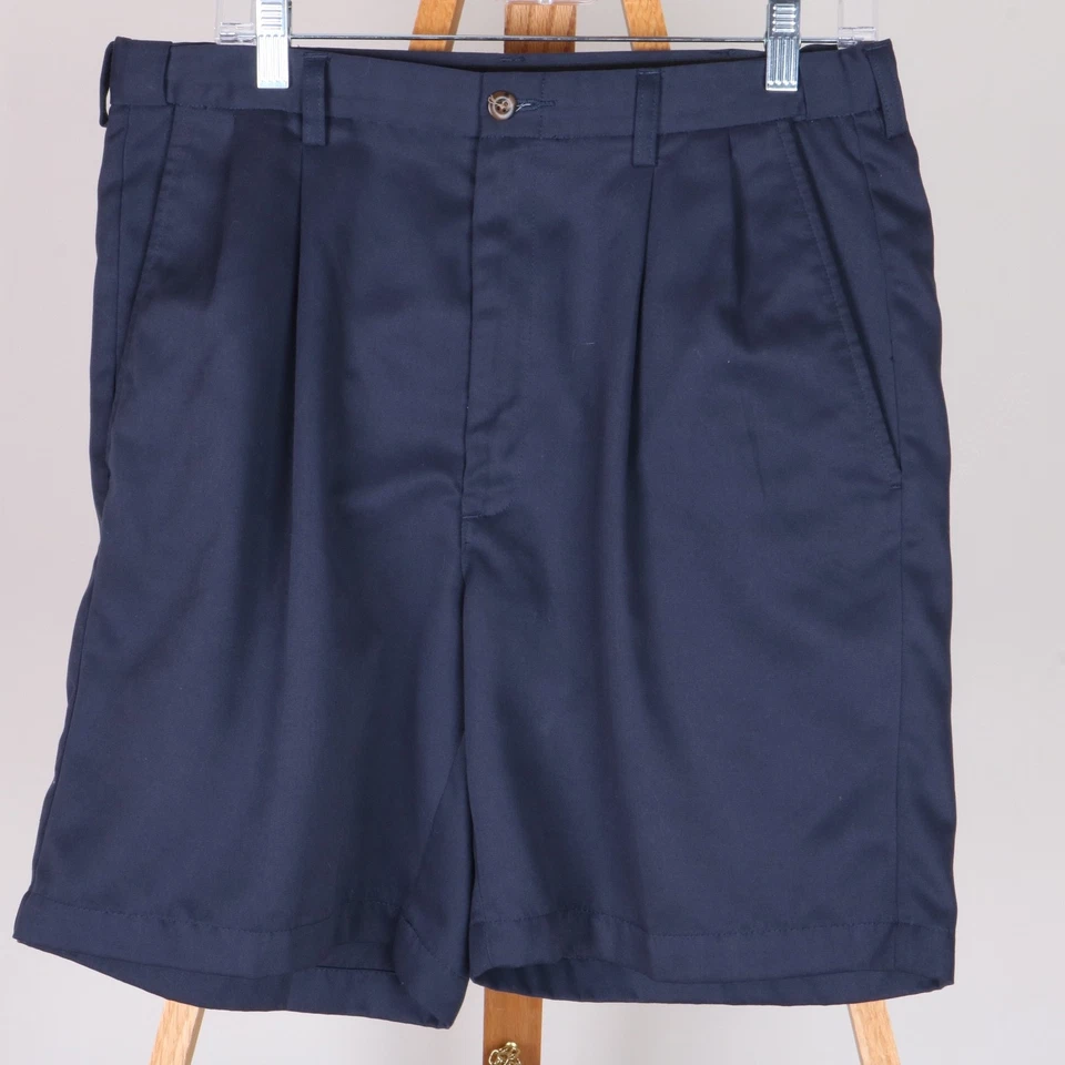 Haggar Blue Casual Shorts Men's 34 Pleated Front - Image 1 of 1