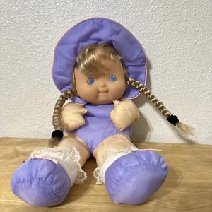 VINTAGE FISHER PRICE Papageientaucher Kinder hübsches Haar Lavendel 15" Stofftier Plüschtier 90er - Bild 1 von 10
