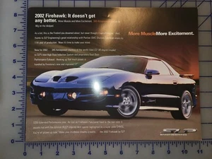 Pontiac Firebird SLP 2002 hoja de folleto de ingeniería original - Imagen 1 de 2