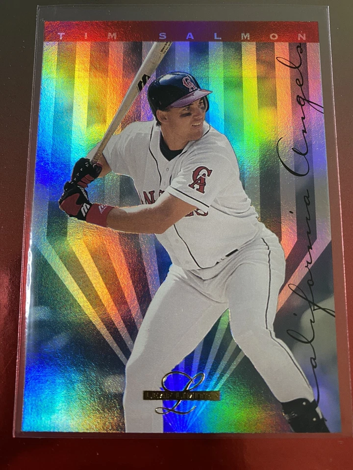 1995 LEAF LIMITED Prism Foil Tim Salmon #30 Baseball Card CA Angels '90s Vintage - Image 1 of 2