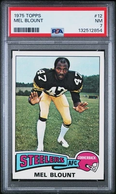1975 Topps #12 Mel Blount Steelers RC PSA 7 NM - Image 1 of 3