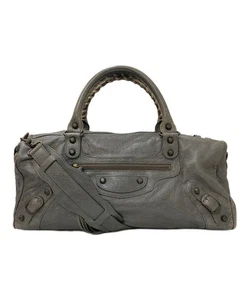 BALENCIAGA The Twiggy 2-Way Shoulder Bag 128523 GREY Women's AUTH - Picture 1 of 8