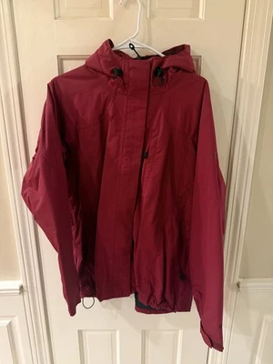 Eastern Mountain Sports Red Hooded Fleece Lined Insulated Jacket Coat Women L - Image 1 of 4