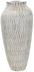 Mauro Ferretti Vase Stiky Ø 23x50 cm gold weiß - Bild 1 von 6