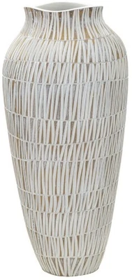 Mauro Ferretti Vase Stiky Ø 23x50 cm gold weiß - Bild 1 von 4