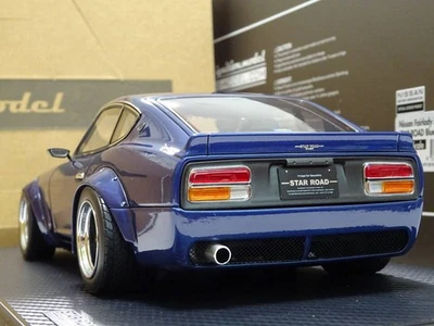 IG3116 1/18 Nissan Fairlady Z S30 STAR ROAD Blue Gloster 15inch/lowdown Minicar - Image 1 of 4