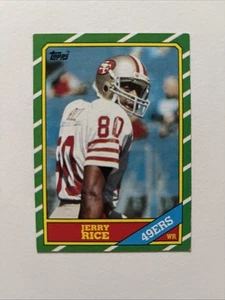 1986 Topps - D* on Copyright Line #161 Jerry Rice (RC) - Picture 1 of 2