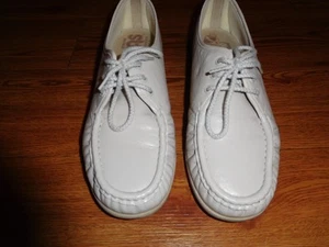 Zapatos de mujer SAS mocasín 10,5 M beige siesta cuero cómodo caminar con cordones - Imagen 1 de 10