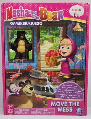 Masha and The Bear Board Game • Move The Mess • NETFLIX • PVC Bear Figure • HtF - Image 1 of 4