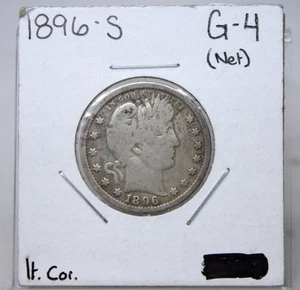 1896-S Barber Silver Quarter 25C Key Date - Picture 1 of 3