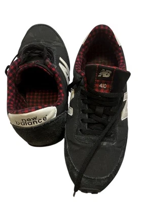 New Balance 410 Women's size 8 1/2 Red And Black Checkered Inside Black & White - Image 1 of 4