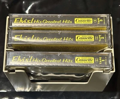 ELVIS PRESLEY HIS GREATEST HITS 1983 READERS DIGEST X3 AUDIO CASSETTE NEW SEALED - Image 1 of 4