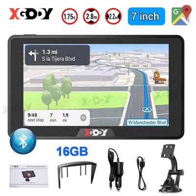 XGODY 2025 7 Zoll Bluetooth MP3 Navigationsgerät TypeC für Auto LKW PKW GPS Navi - Bild 1 von 4