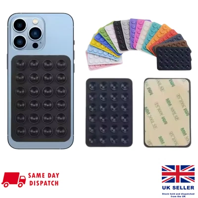 Silicone Suction Cup Adhesive Mobile Phone Holder Mount for iPhone Samsung - Image 1 of 4